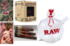 RAW Papers RAWLIBLAZE BUBBLER ORNAMENT PLUS 18 RAW BLACK Classic 1 1/4 CONES picture