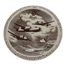 Vernon Kilns Martin Aircraft Commemorative Aviation Collector Plate Vintage picture