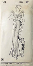 RARE 1930s NRA PATTERN 422 SIZE 17/B35 MISSES DRESS UC/FF picture