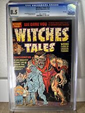 WITCHES TALES #14 (HARVEY 1952) CGC 8.5 RARE Pre code horror. FILE COPY PCH GOLD picture