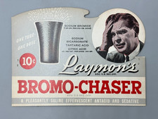Vintage BROMO-CHASER Drug Store Display SIGN Headache Medicine Advertising picture