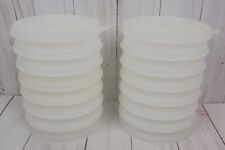 Tupperware Hamburger Burger Storage Keepers Vintage Set of 14 with 2 Lids picture