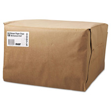1/6 52# Paper Bag, 52-Pound Base Weight, Brown Kraft, 12 X 7 X 17, 500-Bundle picture