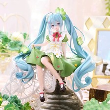 Furyu Hatsune Miku Flower Fairy Clover PVC Noodle Stopper Figure Toy picture