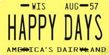 Happy Days 1957 Wisconsin License plate picture
