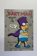 1990 TOPPS THE SIMPSONS BARTMAN *ROOKIE CARD* RC STICKER BART SIMPSON - NICE picture