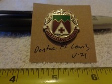 DENTAC Ft Lewis V-21 (new design) Unit Crest, DI, DUI (DRAW#L2) picture