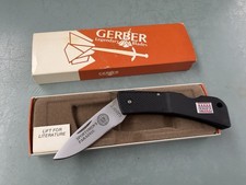 VTG NEW Mint Gerber USA LST BLACK Pocket Knife No. 6009  SPORTSMEN'S PARADISE picture