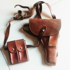 Original 1980 Surplus Chinese Army Type 54 TT Tokarev Pistol Leather Holster NEW picture