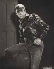 c. 1950's Cool Rebel in Leather Jacket and Jeans Large Photo by SAL TERRACINA picture