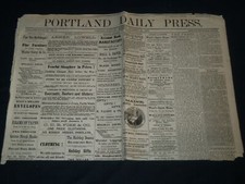 1874 DECEMBER 24 PORTLAND DAILY PRESS NEWSPAPER - THE HAMLIN OPERATIONS- NP 4179 picture