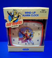 Vintage Schylling Roy Rogers Wind-Up Alarm Clock ~ New Unopened Original Box picture