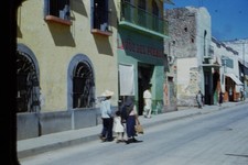 c1950's Kodachrome Red Border 35mm Slide Street Scene Mexico Storefront Family picture