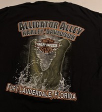 VTG Harley Davidson Motorcycles 2001 Alligator Alley Fort Lauderdale LARGE Biker picture