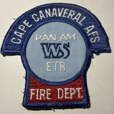 Vintage Cape Canaveral Pan Am WS ETR  Fire Dept Cloth Patch LAST ONE picture
