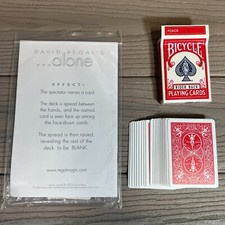 Magic: David Regal's ...alone Cardmagic Trick W/ Instructions Blank Deck 2003 picture