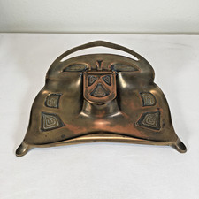 Vintage Bradley & Hubbard Art Nouveau Brass Bronze Inkwell #3183 Footed Ornate picture