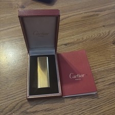 Elegant Vintage Cartier 18K Yellow Gold Plated Textured Lighter picture