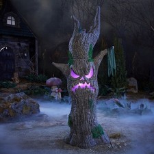 Scowling Sapling 6 FT Wicked Woods Color Changing LED Halloween Decoration picture