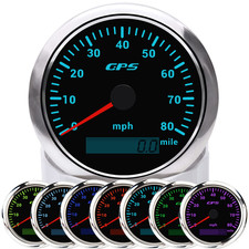 Kaolali Gps Speedometer 85Mm 3-3/8 Car Speedometer Gauge Gps Antenna 0-80 Mph picture
