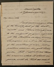 1827 HW Letter, Nathan Sanford US Senator, West Point Request, Chancellor Of NY picture