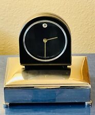 Beautiful vintage 1980’s movado desk clock w-Germany rare 4 Inches Works Great picture