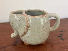 Home-X Elephant Mug With Tea Bag Holder 16 Oz Ceramic Elephant Tea Cup Boho picture
