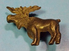 Antique 1912 Theodore Roosevelt Metal Bull Moose Party PTAP Buttonhole Lapel Pin picture