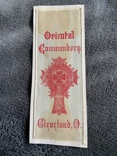 1870's Oriental Commandery 12 Cleveland Ohio Knights Templar Ribbon picture