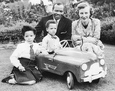 Former African Tribal chief Seretse Khama relaxes garden of home - 1956 Photo picture