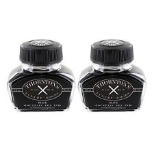 Thornton's Luxury Goods Fountain Pen Ink Bottle, 30ml - Black - Set of 2 picture