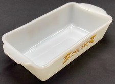 FIRE-KING Anchor Hocking casserole - Wheat pattern - rectangular - # 409 vintage picture