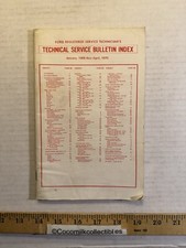 Vintage 1968-1970 Ford Registered Service Technician's Technical Service Index picture