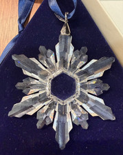 Annual 1998 Swarovski Crystal Snowflake Christmas Ornament Original Box picture