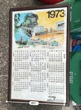 Large 1973 Burlington Northern Railroad Train Calendar (frame not included) picture