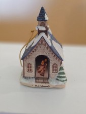 1999 Bradford Editions M.I. Hummel Candlelight Church Christmas Ornament 68211 picture