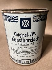 Vtg Original 1960’s VW Volkswagen LKL 87 Pearl White Germany Paint Can 1/3 Full picture