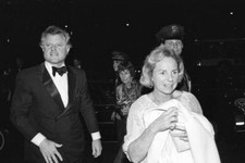 Ted Ethel Kennedy arriving at a party for Noel Coward's 'Private L- Old Photo picture