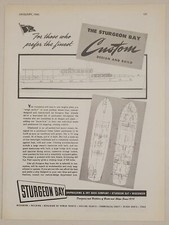 1945 Print Ad Sturgeon Bay Shipbuilding Custom Design & Boat Build Wisconsin picture