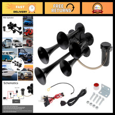 Super Loud 185dB Train Horn Kit for Trucks, Cars & Boats - 5 Trumpets & Compress picture