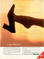 Qantas Airlines Australia Long Distance Shoe Advertisement 1978 Original 1 Page picture
