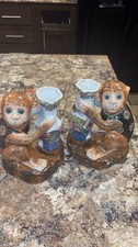 Pair of Vintage Japanese Kutani Monkey Vases picture