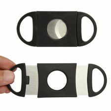 2 Pack Cigar Cutter Stainless Steel Double Blade Guillotine Knife Pocket Cutter picture
