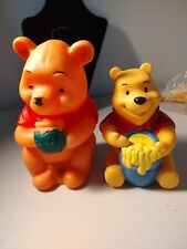 Lot Of 2 Vintage Rubber Winnie The Pooh Figures Pre Owned picture