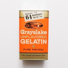 Vintage  Grayslake Gelatin Tin 1964 Grayslake IL picture