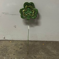 Glitter Shamrock St. Patrick's Day Decorative Pick picture