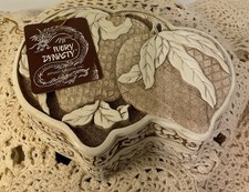 Vtg Ivory Dynasty Carved Resin Trinket/Jewlery Box picture