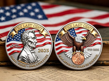 Lincoln Cent Final Penny Historical Challenge Coin Historical Collectors 2025 picture