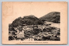Vintage Horta Faial Azores Postcard Trecho da Cidade 1920 Posted New York picture