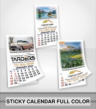100 QTY 2024 MINI STICK-ON WALL CALENDAR YOUR LOGO FREE picture
